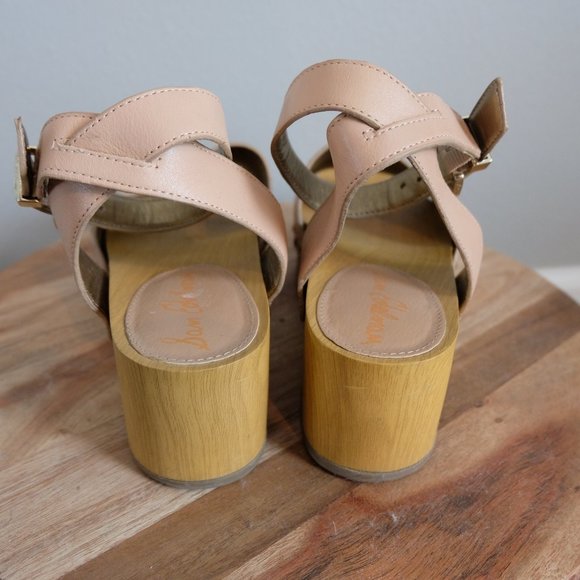 Sam Edelman Brynn Wood Block Platform Sandals - Picture 11 of 12